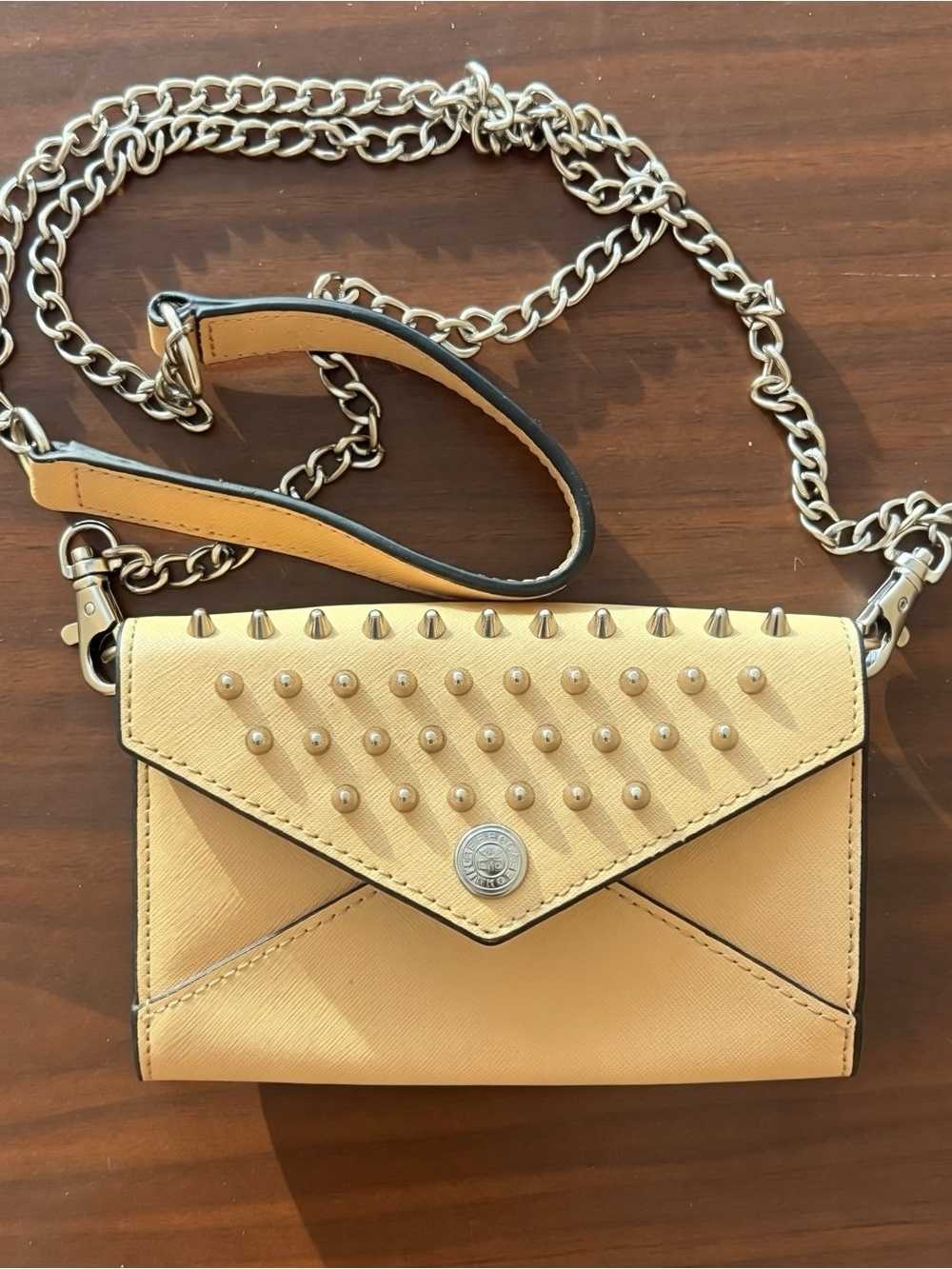 REBECCA MINKOFF Studded Leather Clutch